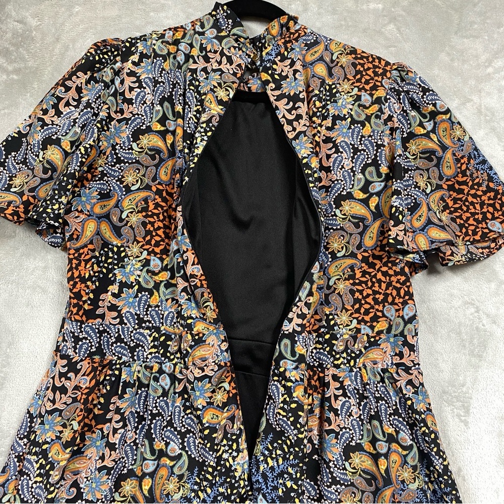 Julia Jordan Flutter Sleeve Ruffle Mock Neck Flor… - image 8